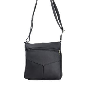 Bolsa Negra Ixaga Leather de Piel Genuina Crossbody para Mujer, Elegante - Thumbnail Image 8