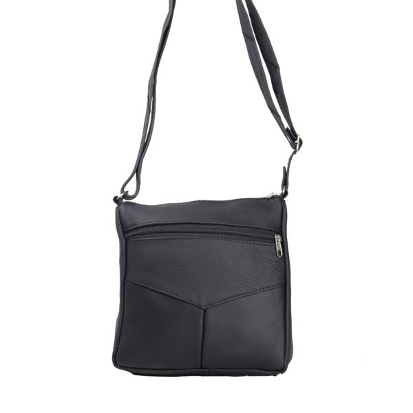 Bolsa Negra Ixaga Leather de Piel Genuina Crossbody para Mujer, Elegante - Imagen 8