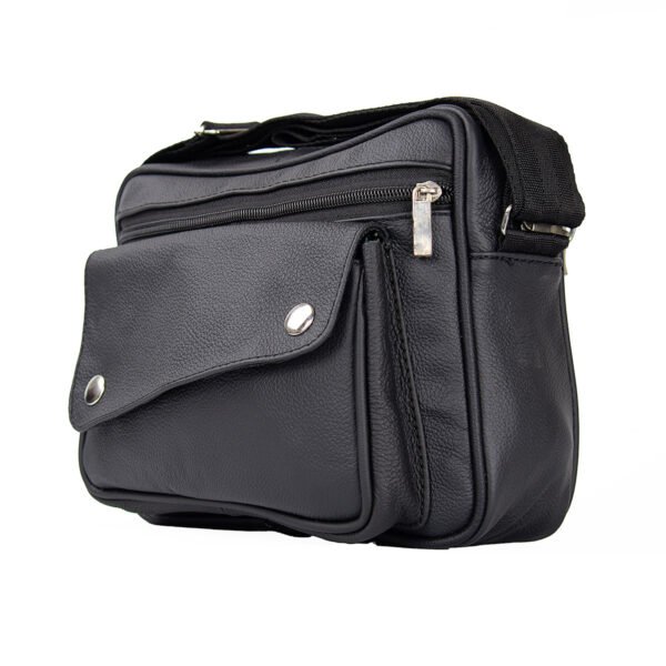 Mariconera Casual de Piel Unisex Ixaga Resistente Mod: Broche - Imagen 2