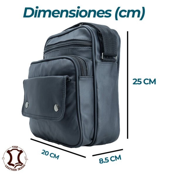 Mariconera de Piel Casual Resistente Mod:Carta Broche - Imagen 3