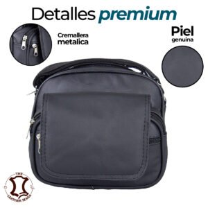 Bandolera de Piel Compacta Casual Uso diario Resistente Mod: Media Carta - Thumbnail Image 5