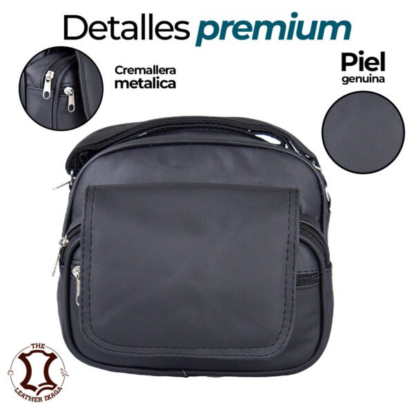 Bandolera de Piel Compacta Casual Uso diario Resistente Mod: Media Carta - Imagen 5