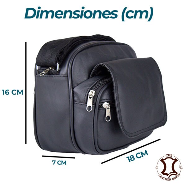 Bandolera de Piel Compacta Casual Uso diario Resistente Mod: Media Carta - Imagen 3