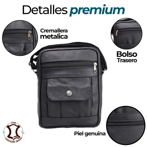 Mariconera de piel genuina para uso diario Mod: Broche - Imagen 8