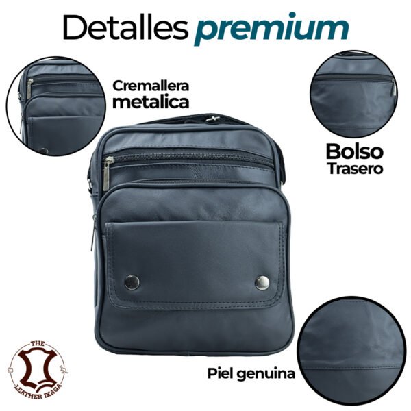 Mariconera de Piel Casual Resistente Mod:Carta Broche - Imagen 7
