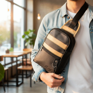 Pechera Táctica Urbana de Piel: Modelo Franjas Dinámico Resistente al Agua & Alto Tráfico