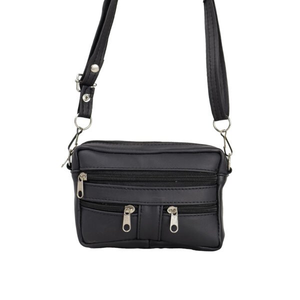 Bolsa Altair Crossbody Negra de Piel para Mujer con Múltiples Bolsillos - Imagen 6