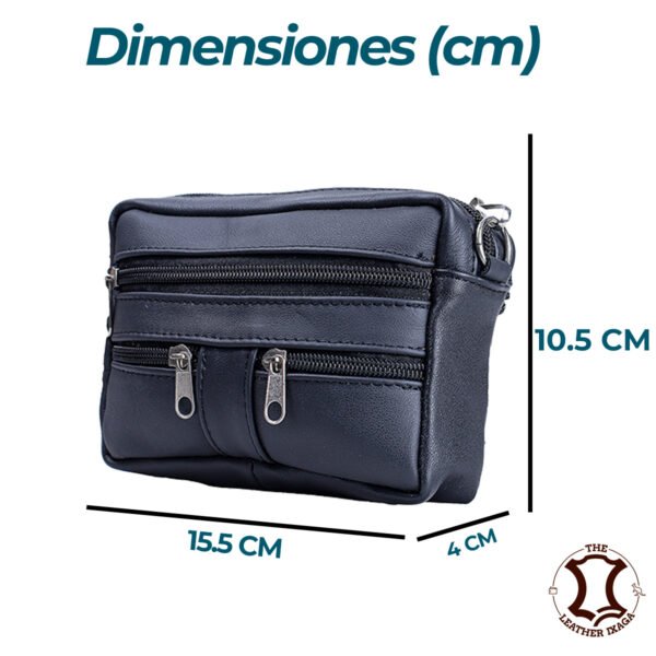 Bolsa Altair Crossbody Negra de Piel para Mujer con Múltiples Bolsillos - Imagen 3