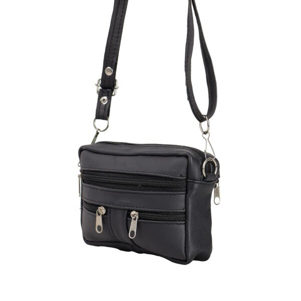 Bolsa Altair Crossbody Negra de Piel para Mujer con Múltiples Bolsillos - Imagen 7
