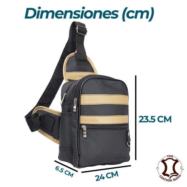 Pechera Táctica Urbana de Piel: Modelo Franjas Dinámico Resistente al Agua & Alto Tráfico - Imagen 3