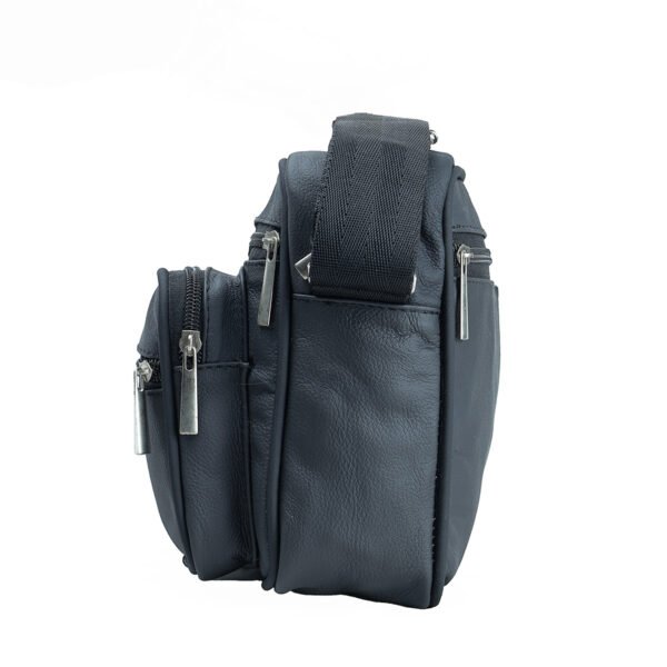 Bandolera Casual de Piel Unisex Ixaga Resistente Mod: Doble Bolsa - Imagen 8