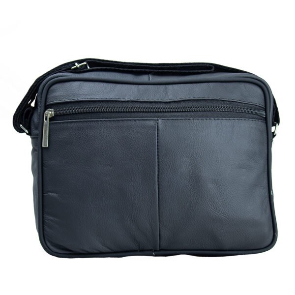Bandolera Casual de Piel Unisex Ixaga Resistente Mod: Doble Bolsa - Imagen 7