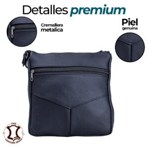 Bolsa Negra Ixaga Leather de Piel Genuina Crossbody para Mujer, Elegante - Thumbnail Image 5