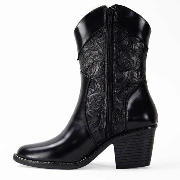 Bota Vaquera Grabada de Piel para Dama Grego Shoe's - Imagen 4
