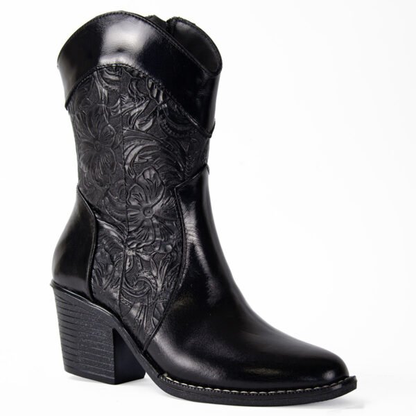 Bota Vaquera Grabada de Piel para Dama Grego Shoe's - Imagen 2