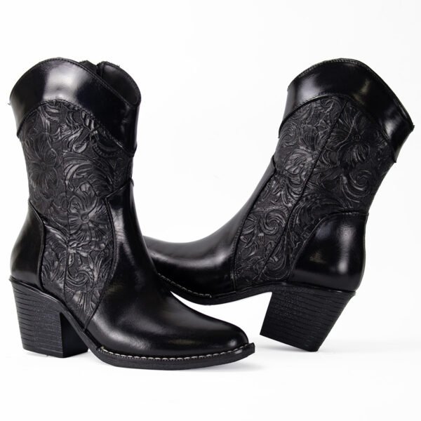 Bota Vaquera Grabada de Piel para Dama Grego Shoe's - Imagen 6