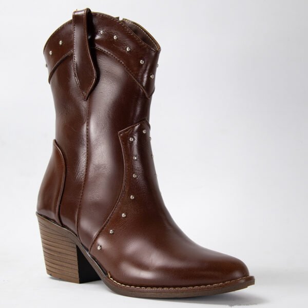 Bota Vaquera de Piel con  para Dama Grego Shoe's - Imagen 2
