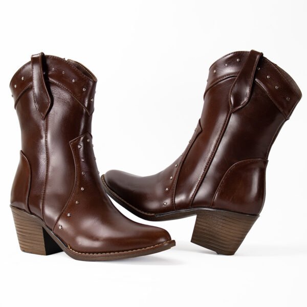 Bota Vaquera de Piel con  para Dama Grego Shoe's - Imagen 5
