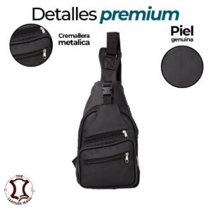 Pechera de Piel Genuina con Broche Casual Resistente - Thumbnail Image 7