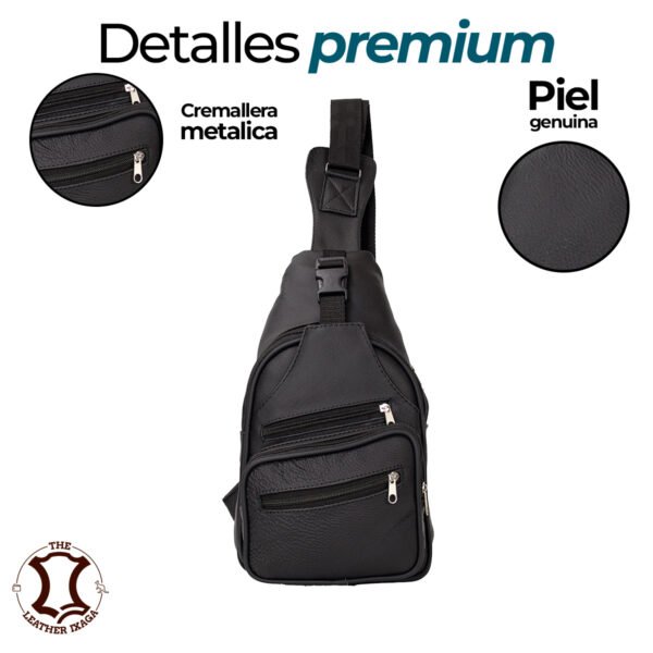 Pechera de Piel Genuina con Broche Casual Resistente - Imagen 7